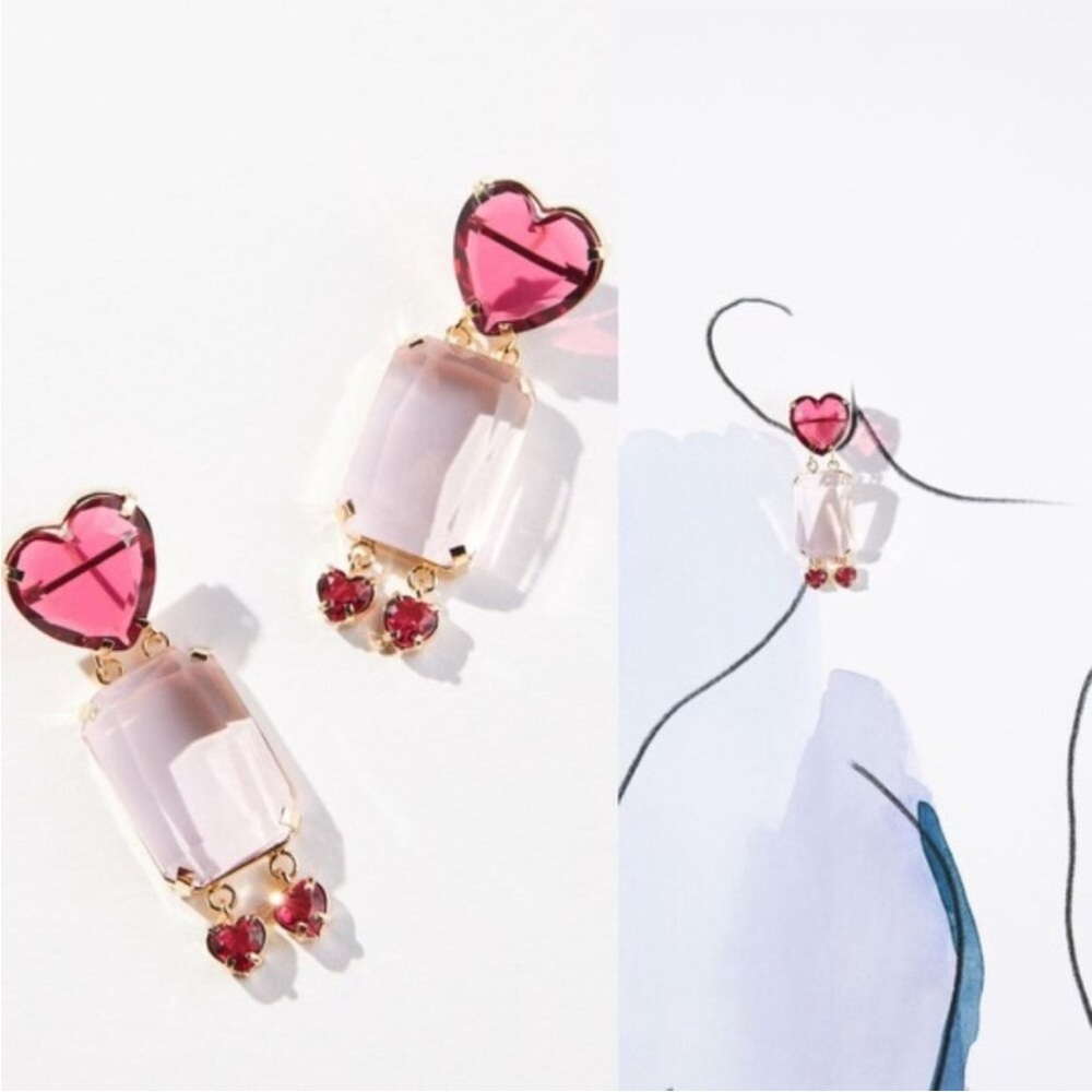 Pakera Pakera X Anthropologie Carmen Drop Post‎ Style Earrings Pink NEW IN BOX